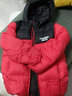 雪中飞童装儿童羽绒服2025新款男童女童中大童拼接面包羽绒服冬季外套 中国红 170 实拍图