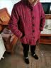 俞兆林（YUZHAOLIN）妈妈装中老年女装冬装棉袄加厚老人奶奶装加绒保暖冬装女装棉服 碎花藏青 2XL （建议105-125斤） 晒单实拍图