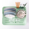 ASVEL日本进口厨房控水碗架置物架 家用碗筷沥水篮沥水架碗碟架碗盘餐具收纳架 绿色-窄 实拍图
