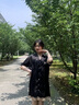 俞兆林冰丝睡裙女夏季薄款短袖夏天性感蕾丝可外穿女士睡衣家居服 NSXER-6680黑色 L (建议100-120斤） 实拍图