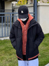 Foss Phil假两件棉服男女冬季大码连帽休闲加绒加厚棉衣保暖外套888黑色M 实拍图