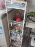 溢彩年华  厨房置物架落地零食收纳推车可移动卫生间家用蔬菜储物架1061WH 实拍图