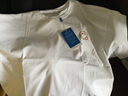 真维斯（Jeanswest）夏季短袖t恤男士新款宽松大码胖子体恤潮流纯棉圆领半袖衫 白色 5XL (推荐220-240斤) 实拍图