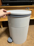 品彩18L卫生间垃圾桶家用厕所客厅带盖大号容量客厅脚踏缓降专用桶 加厚18L【带内桶缓降款】灰白色 实拍图