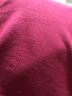 娇茹妮100%纯棉美式国潮宽松短袖T恤女ins2023年超火小众设计感街头上衣 酒红色（230克重磅纯棉） M 实拍图