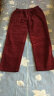 友家坊灯芯绒裤子女妈妈春秋款灯芯绒女裤松紧高腰直筒休闲裤老年条绒裤 酒红色单裤 5XL 建议体重151-165斤 实拍图