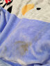雅鹿·自由自在 毛巾被法兰绒毯子被双层盖毯 150x200cm 约4斤呆萌熊-浅蓝 实拍图