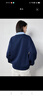 初语拼接假两件衬衫卫衣女25春秋新款知识分子时尚polo领上衣情侣 黑蓝色 M 实拍图