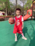 圣希奴（SaintsYno）儿童篮球服套装男童六一幼儿园表演服装小学生女孩运动训练篮球衣 JZG25红色假两件套装 120码（110-120cm） 晒单实拍图