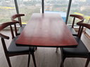 润亚（Runya）北欧简约实木餐桌椅组合客厅吃饭桌子家用小户型复古铁艺人长方形 140*70*75一桌4椅 实拍图