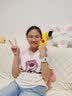 聖猴時（SHHORS）电子手表小方块简约ins高颜值复古男女学生多功能闹铃夜光计时 月牙白 （赠送备用电池） 实拍图