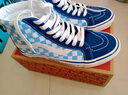 VANS范斯官方 SK8-Hi克莱因蓝棋盘格安纳海姆元气卡通风板鞋 蓝色/蓝白棋盘格 36 实拍图