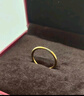 中国黄金（CHINA GOLD）古法素圈黄金戒指女足金情侣对戒三生三世指环520礼物送老婆女友 【光面】单戒14号 0.5g 实拍图
