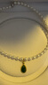 周六福 珠宝女款水滴形足金和田碧玉金镶玉吊坠 （不含链） 母亲节礼物 晒单实拍图