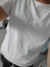 班尼路（Baleno）纯色T恤打底衫新疆棉短袖体恤潮情侣装棉半袖汗衫上衣休闲 01W 漂白圆领 XL 实拍图