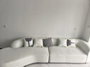 HODW 意式轻奢布艺沙发现代简约客厅小户型异形科技布弧形广东沙发 转角沙发【3.6米】猫爪皮 4cm乳胶座包 实拍图