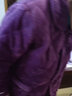 雅鹿睡衣男士秋冬季珊瑚绒加厚加绒三层夹棉中老年睡衣女士家居服套装 紫罗兰(女款冬天保暖套装) 3XL （推荐160-180斤） 实拍图