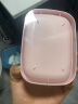 茶花肥皂盒沥水家用便携创意带盖大号皂架塑料洗衣双层双格香皂盒 1个装粉色 实拍图