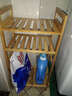 木马人简易落地楠竹多层厨房置物架多功能置物架非实木收纳架餐厅微波炉餐边柜家用杂物架客厅货物架层架子 3层35cm【层板可调】 实拍图