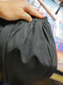 百鹊亭 裤子男2025夏季薄款潮流百搭冰丝休闲裤男宽松直筒九分小西裤男 K02黑色+黑色（直筒裤脚） 3XL 实拍图