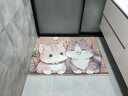 胜木雅浴室地垫卫生间厕所门口地垫吸水速干卫浴软硅藻泥防滑垫子可定制 情侣小猫 90cm*120cm 【浴室满铺款】 实拍图