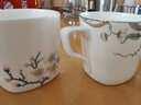 金岚玉唐山骨瓷小杯子骨瓷品茗杯小茶杯3英寸家用咖啡杯办公室水杯 出水芙蓉-小方杯1个 实拍图
