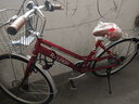 兰令自行车成年人通勤铝合金女士亲子带小孩城市上班代步变速单车 花语-烈焰红【一字直把+镂空座垫】 26英寸 禧玛诺7速 实拍图