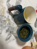 瓷牌茗茶具（cipaiming teaset）旅行茶具套装户外便携式陶瓷快客杯一壶四杯办公室功夫茶壶泡茶 蓝古茗1壶4杯+罐盘包办公杯+巾夹 实拍图