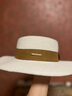 ALBINELE草帽女夏天复古英伦平顶礼帽韩版沙滩帽防晒遮阳帽ins网红平顶帽 白色 实拍图