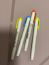 斑马牌日本ZEBRA斑马荧光笔WKT7学生用淡色系双头记号笔彩色做笔记粗划重点标记笔全色系套装涂鸦手账笔 新色-青MCYA 实拍图