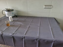 艾薇桌布防水防油餐桌布长方形茶几台布纯色pvc桌垫餐垫140*180灰色 实拍图