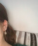 GCKK水滴耳坠新款轻奢气质耳钉猫眼石耳环高级感耳饰女礼物送女友老婆 猫眼石耳环金色 实拍图