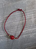 初缘朱砂手链男女款925银珠红绳脚链情侣款手绳马年礼物送老婆男女友 【简约款】紫砂手链款-枣红绳 实拍图