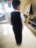 鼎玛仕儿童西服套装男童小西装花童礼服韩版中大童主持人男孩钢琴演出服 升级版青果领黑色5件套(含马甲) 120码 身高110-120cm 重39-45斤 实拍图