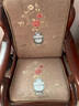 雅鹿实木沙发座垫靠背一体冬加厚海绵红木椅子坐垫防滑可拆洗四季通用 富贵花开红【舒适回弹 久坐不塌 高密度海绵填充】 长50*宽50*靠背高60cm（加厚8cm海绵） 实拍图