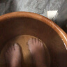 初心实木泡脚桶木桶家用洗脚盆按摩足浴桶过膝泡脚盆木盆过小腿洗脚桶 高35cm橡胶木（有穴位有盖） 晒单实拍图