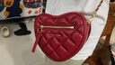 CHARLES&KEITH菱格爱心链条单肩斜挎包包女包送女友生日礼物CK2-80151353 Red红色 S 实拍图