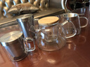 尚明耐热玻璃泡茶杯茶水分离不锈钢过滤办公茶杯带盖带把透明水杯家用 蓝把500ml+恒温宝 实拍图