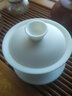 心去處白瓷三才盖碗茶杯高档素烧羊脂玉瓷不烫手家用大容量陶瓷功夫茶具 素烧羊脂玉瓷凌云盖碗-礼盒装 实拍图