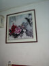 紫腾随轩新中式牡丹花开富贵装饰画客厅餐厅背景墙画卧室床头挂画壁画 图10 70*70cm红木色实木框 实拍图
