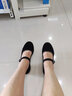 YI DOU老北京布鞋女舞蹈鞋民族风软底轻便广场舞妈妈鞋厚底黑色工作鞋 黑色 36 实拍图