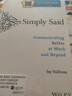 现货 言简意赅：职场沟通手册 Simply Said: Communicating Better At Work And Beyond [Wiley经管] 实拍图