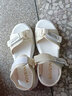 女士凉鞋女2025新款夏季外穿小香风厚底魔术贴软底防滑休闲沙滩鞋 米白色 37 实拍图