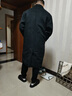苏京猫新款男士风衣英伦风单排毛呢大衣男长款过膝韩版冬季加厚休闲外套 黑色 2XL 实拍图
