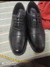 富贵鸟（FUGUINIAO）皮鞋男真皮正装冬加绒皮鞋增高商务男鞋三接头西装鞋德比男士皮鞋 FG0020黑色套脚(平跟单鞋款) 41 实拍图