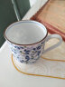陶趣居 日本进口线唐草小蓝芽茶杯日式汤吞寿司杯陶瓷小杯泡茶杯子茶具 线唐草马克杯325ml1只 实拍图