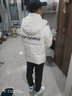 雅鹿羽绒服男士短款韩版潮流工装青年时尚休闲加厚外套 白色 175  实拍图