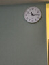 Timess 挂钟 钟表客厅时钟卧室石英钟挂表扫秒机芯细边设计P31-1白色 实拍图