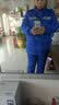 鸿赫加油站工作服棉衣防静电工作服冬装中石化中石油劳保服棉袄定制 【经典加厚中长款】宝蓝色-防静电棉衣+冬裤+棉裤 M /165 实拍图