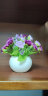 绿秀 仿真花套装假花摆件塑料花含花瓶花束仿真植物盆景餐桌装饰花 大盆五角花/紫色 含塑料盆 实拍图
